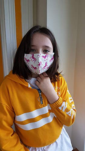 Girls Unicorn Face Covering Mask 