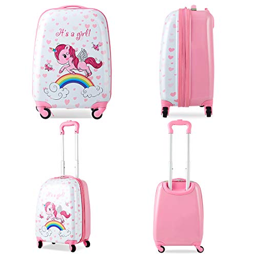 Cute Unicorn Set Of 2 Suitcases | Pink 