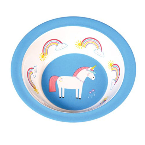 unicorn rainbow and cloud baby bowl