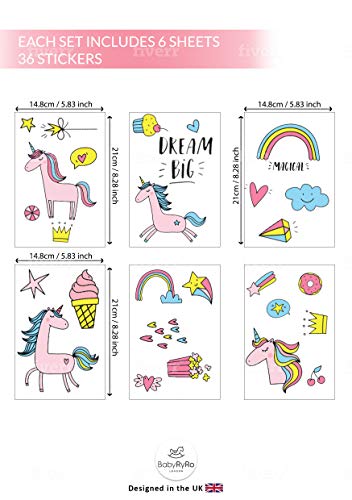 Multi- Coloured Unicorn Wall Stickers 