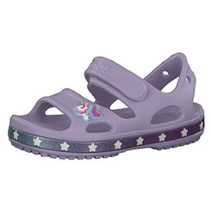 Crocs Unicorn Sandal Junior- Lavender with Unicorn Motif and Stars