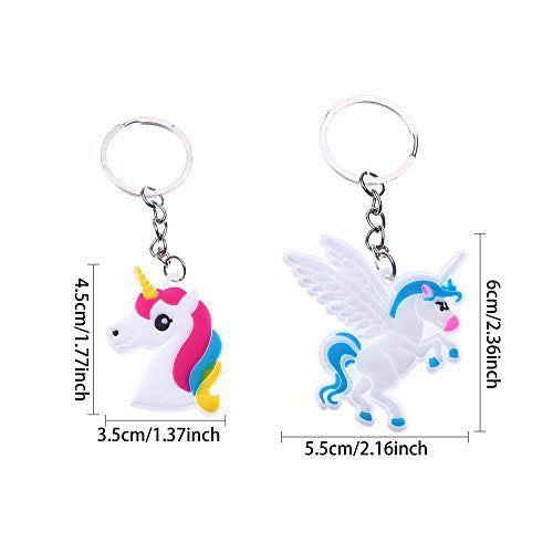 Multicoloured Unicorn Key Rings | Party Bag Fillers 