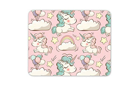 Unicorn Mouse Mat Pad Cute Pink For Girls Kids Horse Clouds Gift Idea