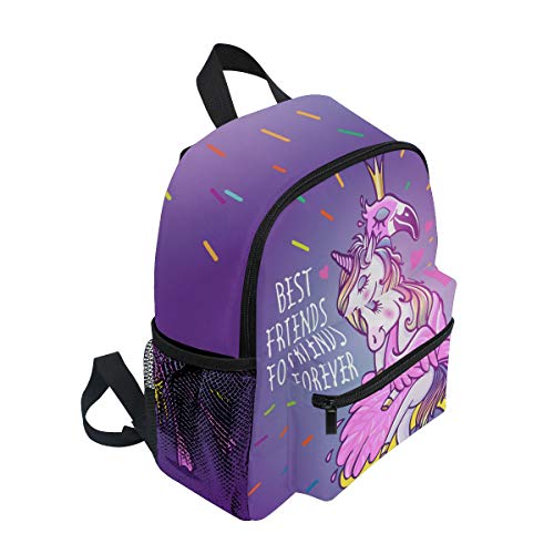 Unicorn flamingo purple backpack