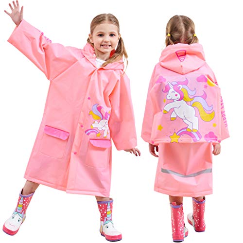 Pink Unicorn Waterproof Raincoat Jacket 