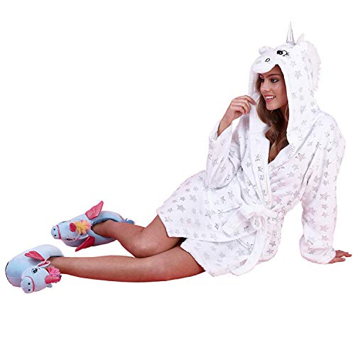 Unicorn Hooded Gown | Silver & Grey 
