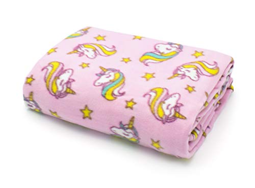 Rainbow Unicorn Throw | Blanket | Pink | Multicoloured | 127cm x 152cm | Kids 