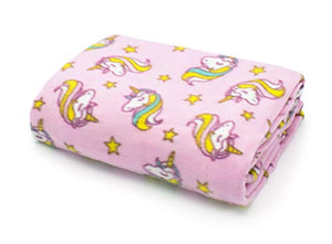 Rainbow Unicorn Throw | Blanket | Pink | Multicoloured | 127cm x 152cm | Kids 