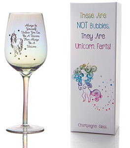 Unicorn wine glass with box