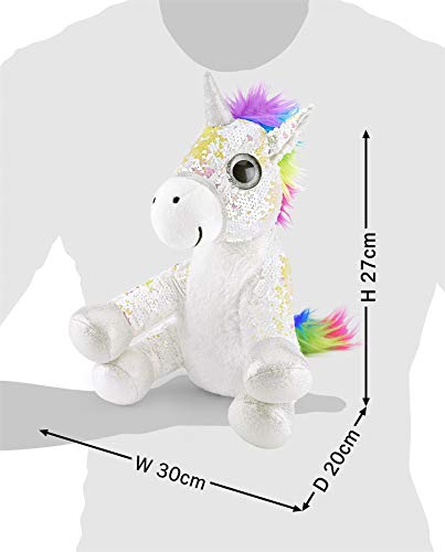 Cute Sequined Soft Toy | Rainbow Unicorn 