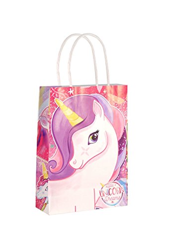 Unicorn Kids Girls Party Bags | 6 Pack | Multi Coloured 