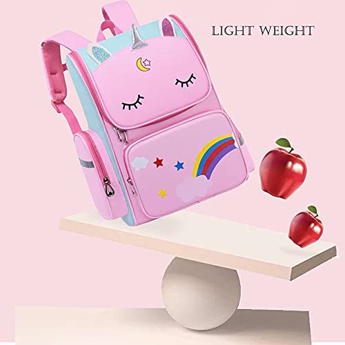 Pink Unicorn & Rainbow Backpack For Girls 