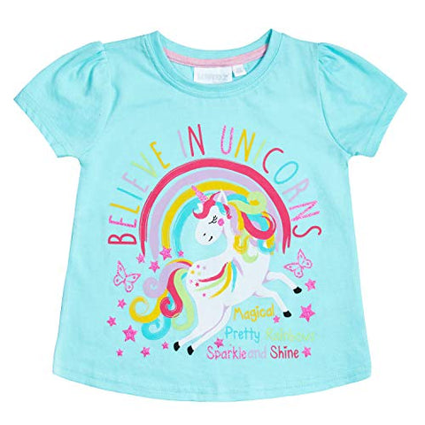 Believe In Unicorns Girls T-Shirts | Blue | 2-3 Years