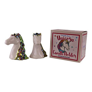 Set of 2 Unicorn Head Candle Holders | Home Decoration | Novelty Gift Item 