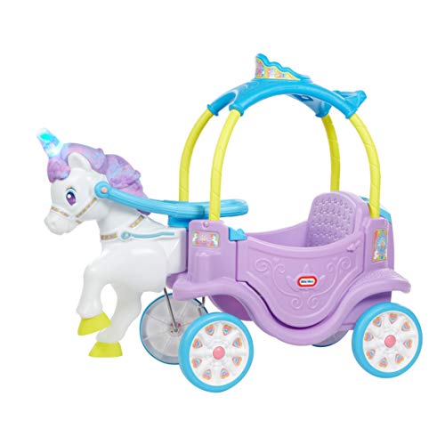 cinderella unicorn ride on toy with carriage