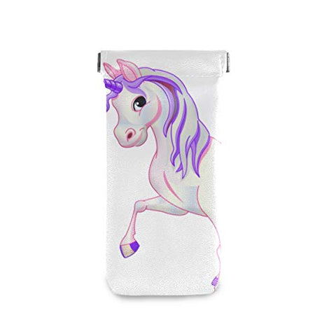 Purple Haired Unicorn Glasses Case
