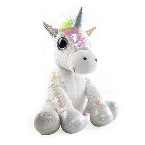 Unicorn Plush Soft Toy Sequined Reversible Glitter Sequins 10