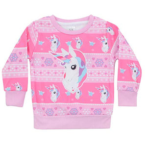 Unicorn Christmas Jumpers | Girls | Pink