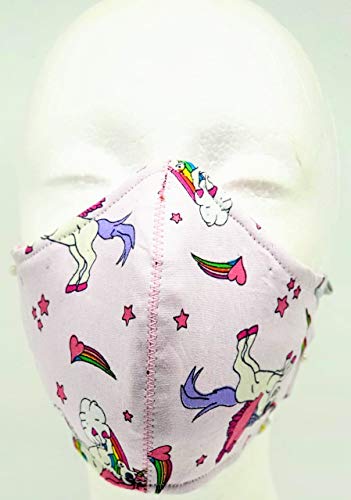 Children/Girls Unicorn Face Masks With Adjustable Elastic 