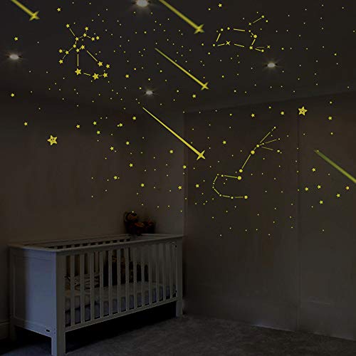 Glow in The Dark Unicorn & Stars Wall Stickers | Kids Bedroom