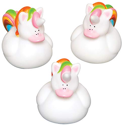 Rainbow Unicorn Rubber Ducks Bath Toy  (Pack of 4)