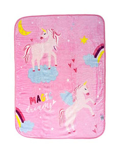Soft & Cosy Unicorn Children's Throws | 110 x 140 cm | Blanket 