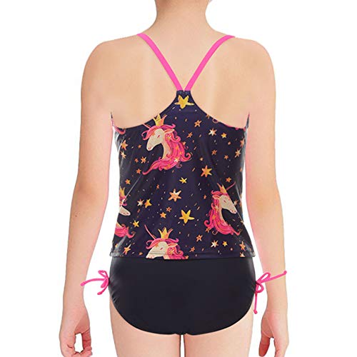 DAYU Kids Set- Unicorn Swimsuit Girls Top + Shorts Summer UV