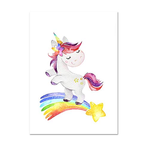 Rainbow Unicorn Poster 30 x 40 cm 