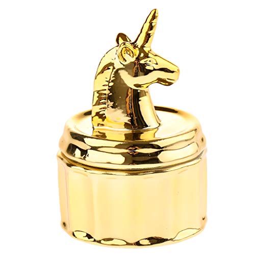 Gold Jewellery Box Unicorn Earrings Holder - Women