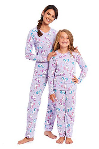 Matching Mum and Daughter Unicorn Pyjamas's | Loungewear | Lilac