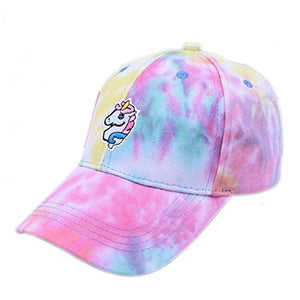 Pastel Tie Dye Unicorn Baseball Cap Hat