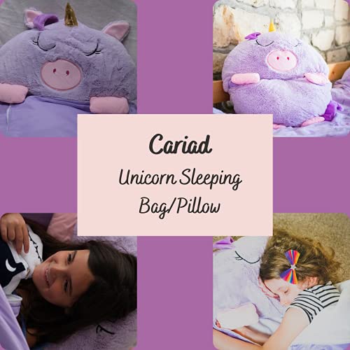 Unicorn Sleeping Bag & Pillow | Purple 