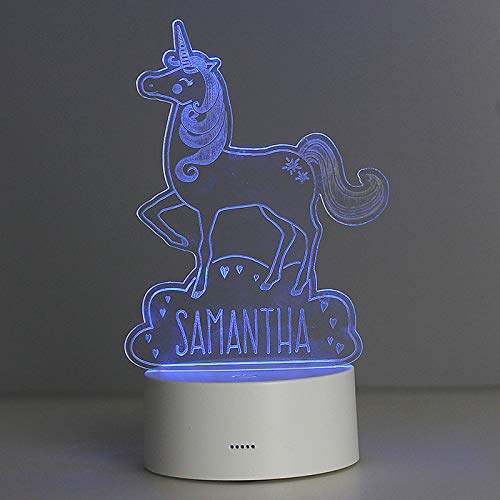 Personalised Colour Changing Night Light Unicorn Design