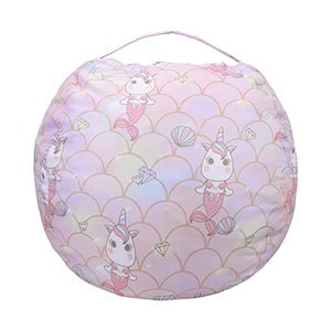 Bean Bag Chair | Kids | Pink Mermaid Unicorn | 18"
