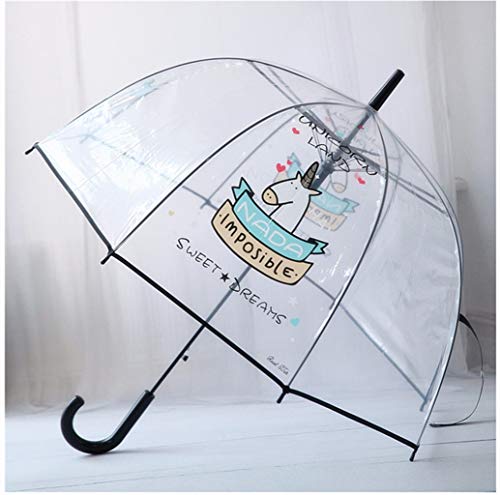 Nada Impossible Unicorn Land Transparent Umbrella 