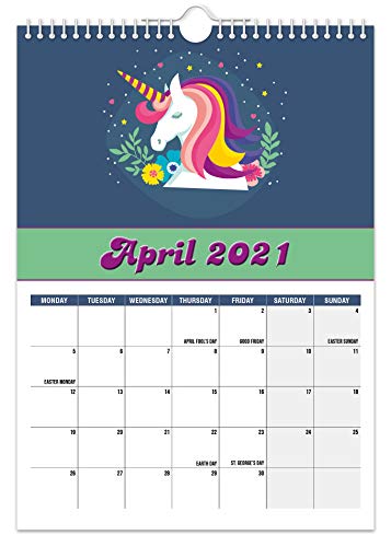 Cute Unicorn Wall Calendar 2021 