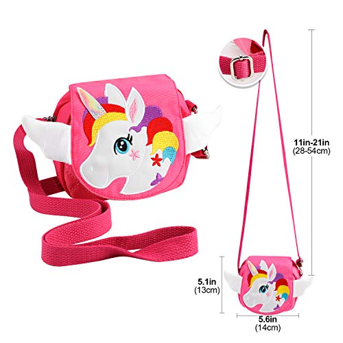 Pink Unicorn Girls Handbag With Jewellery Set