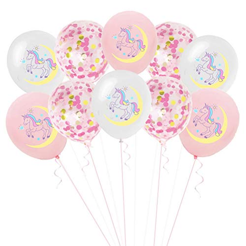 15 Pieces Unicorn Confetti Balloons 