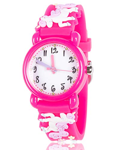 Unicorn Watch for 4-13 Year Old Girls Kids Hot Pink