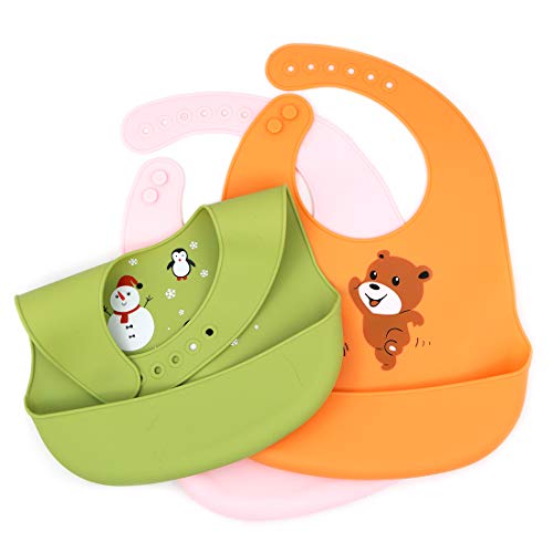 Assorted Design Silicone Baby Bibs | Waterproof | Unicorn Design