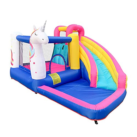 Unicorn Bouncy Castle With Slide | Multi-coloured | Kids |  320 * 370 * 205cm