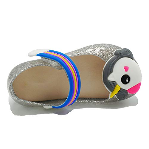 Unicorn silver jelly shoes sandals girls