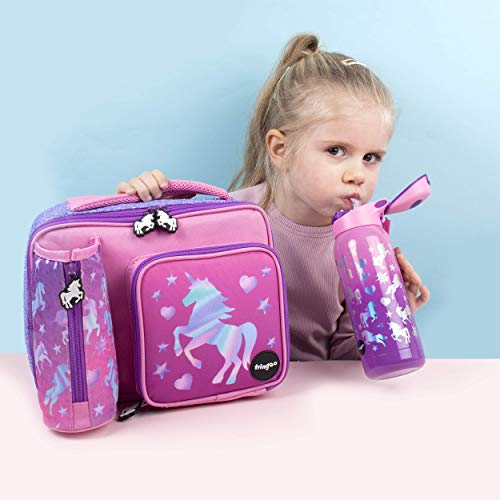 Fringoo Kids Unicorn Lunch Bag | Lunch Box | Pink Holographic Unicorn 