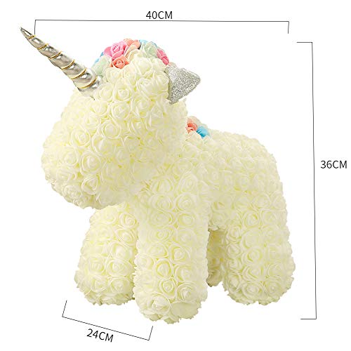 Sweet Unicorn Covered In Roses | White | Valentines Day Present 