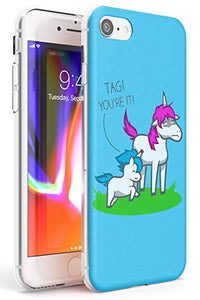 Funny Unicorn Phone Case for iPhone 7 Plus/for iPhone 8 Plus | Clear Ultra Slim Lightweight Gel Silicone TPU Protective Cover | Pastel Fantasy Tag Love Cartoon