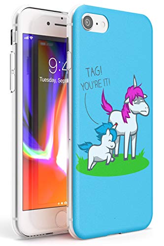Funny Unicorn Phone Case for iPhone Plus/for iPhone Plus Clear Ultra Slim Lightweight Gel Silicone TPU Protective Cover Pastel Fantasy Tag