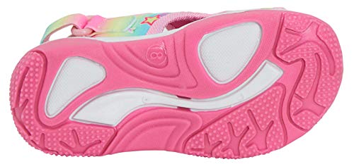 Peppa Pig Girls Sports Sandals with Magical Unicorn Rainbow Pink 5 UK Child