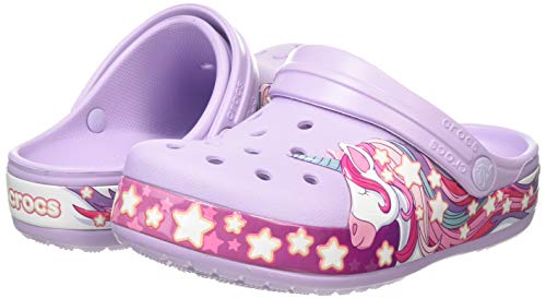 Lilac purple Crocs clogs kids girls unicorns
