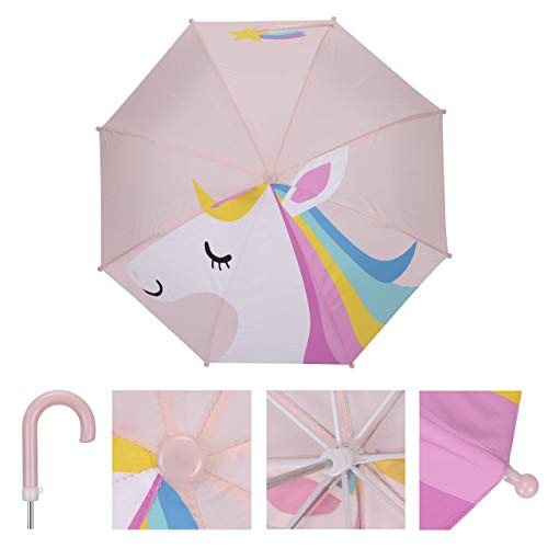 Unicorn Umbrella For Children Pink