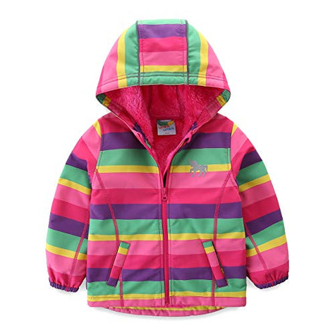 Rainbow Unicorn Jacket | Baby Girl | Windproof Jacket Waterproof 